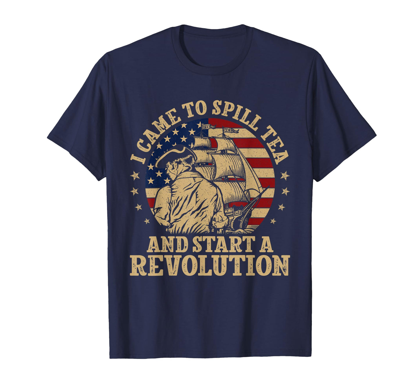 Funny Tea Party Historian American Flag US History Boston T-Shirt