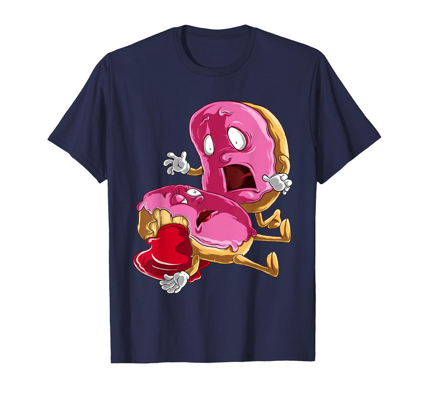 Cool Donut And Donut Blood | Funny Doughnut Filling Fan Gift T-Shirt