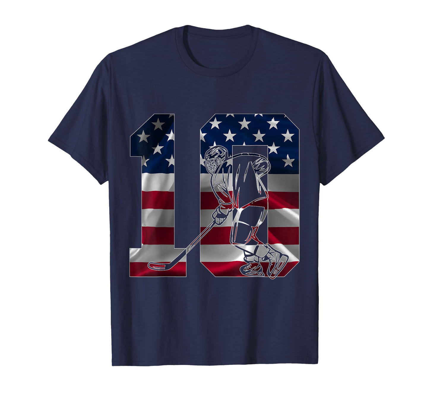 NUMBER 10 YEARS ICE HOCKEY 10TH BIRTHDAY T-Shirt