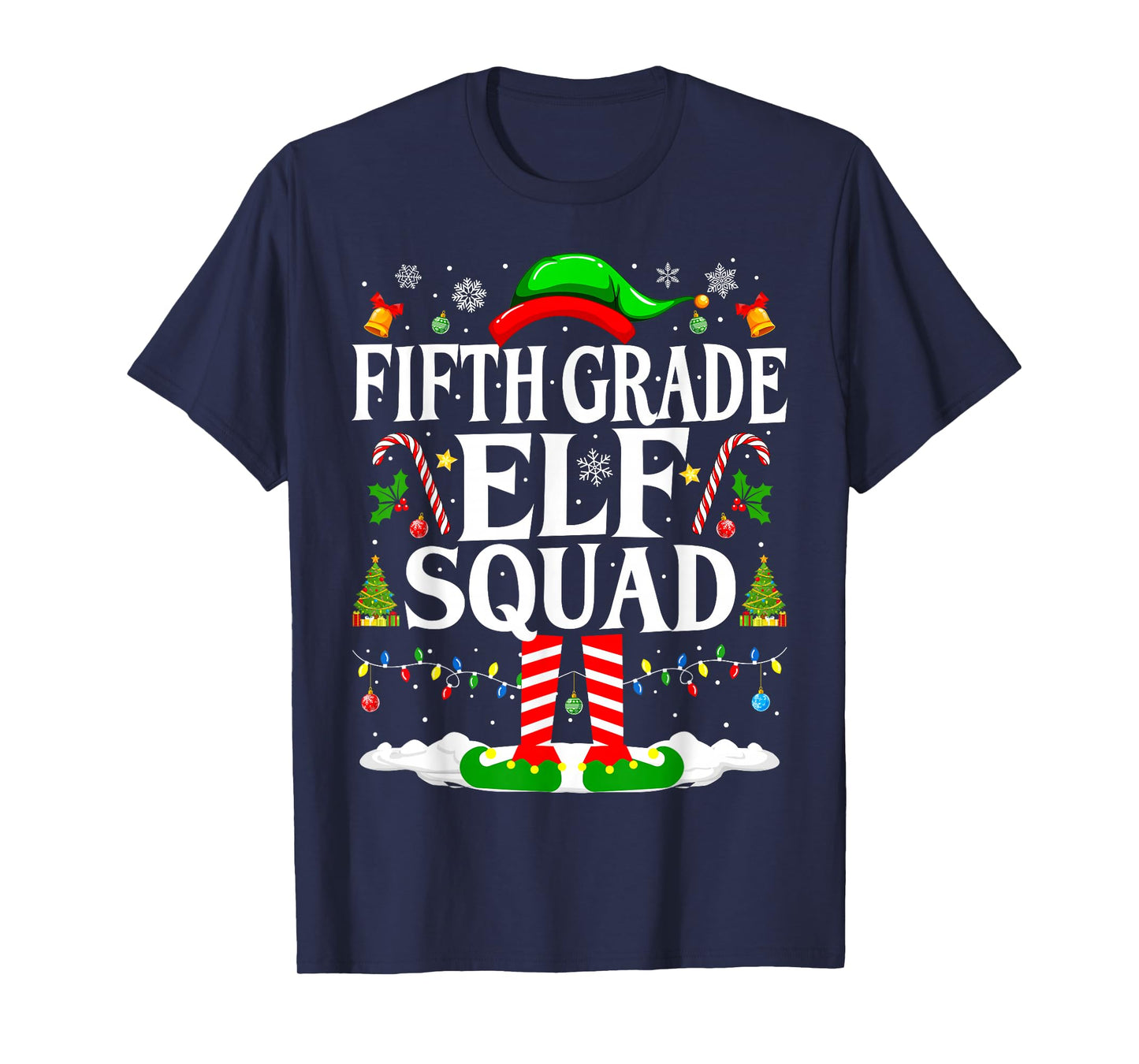5th Grade Elf Squad Xmas Funny Christmas Fifth Grade Elf T-Shirt