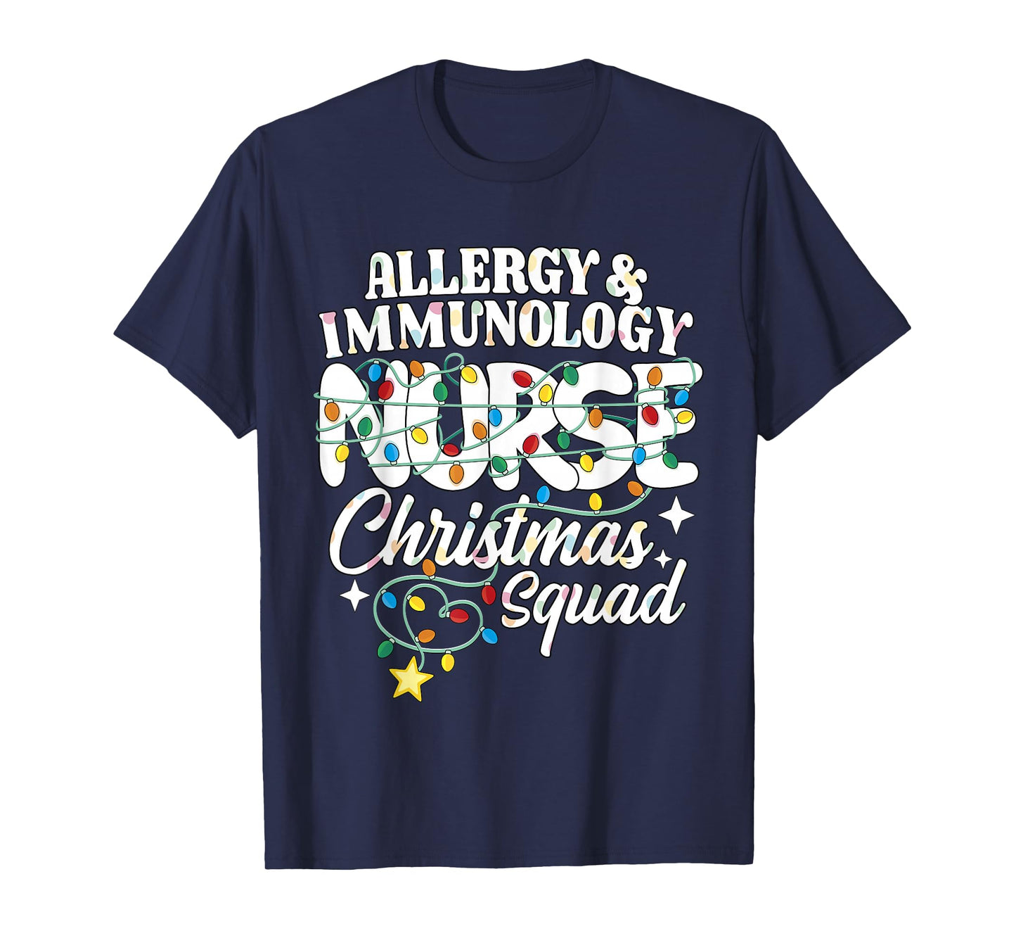 Allergy & Immunology Nurse Christmas Squad Allergy Nursing T-Shirt