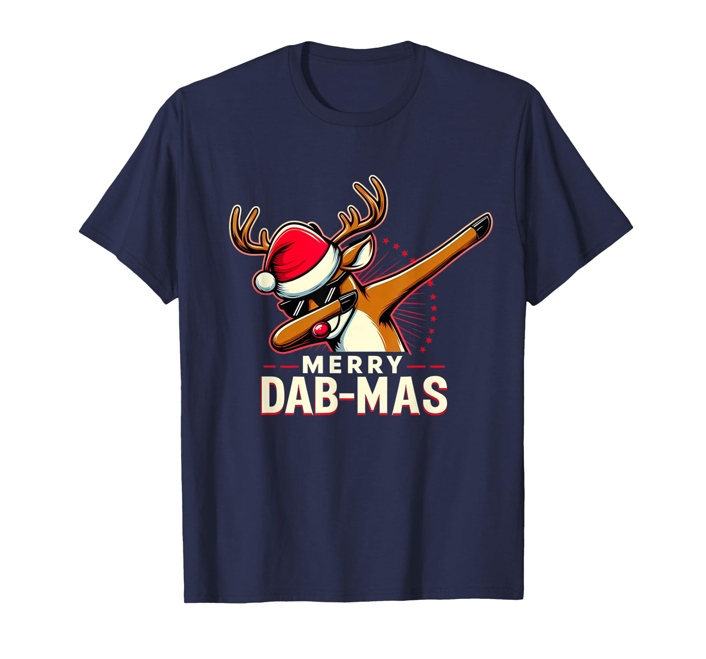 Merry DAB-MAS DABMAS Christmas Dabbing Rudolph Reindeer Xmas T-Shirt