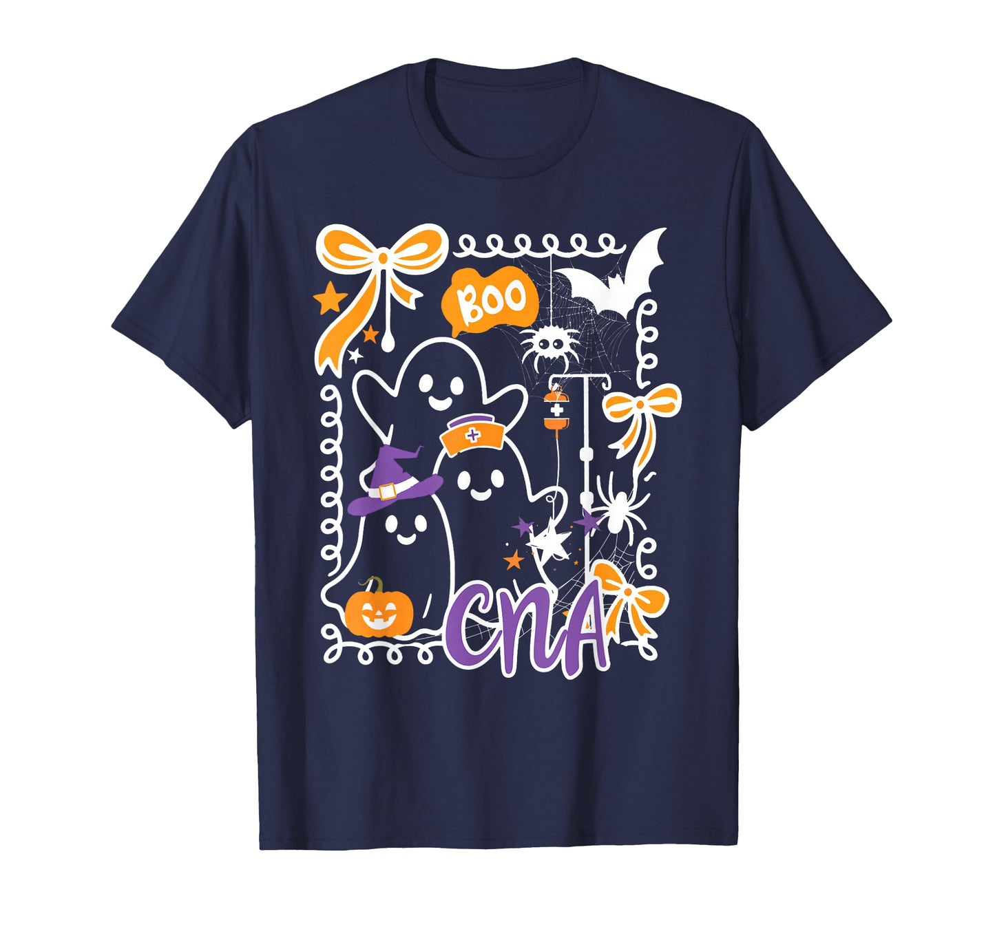 Coquette Halloween CNA Boo Ghost Certified Nursing Assistant T-Shirt