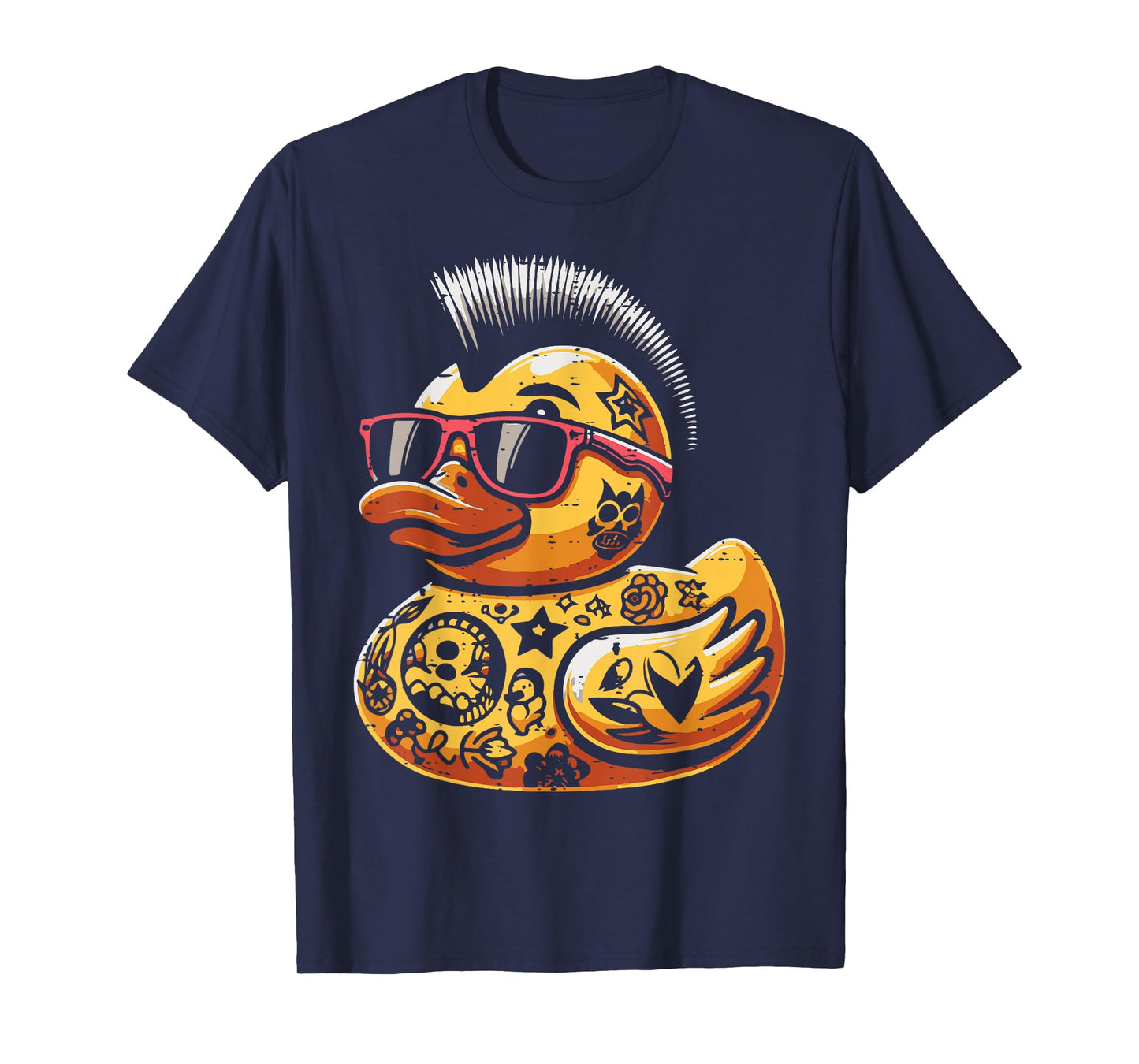 Mohawk Rubber Duck Punk Rock Rocker Toddler Boys Kid Men T-Shirt