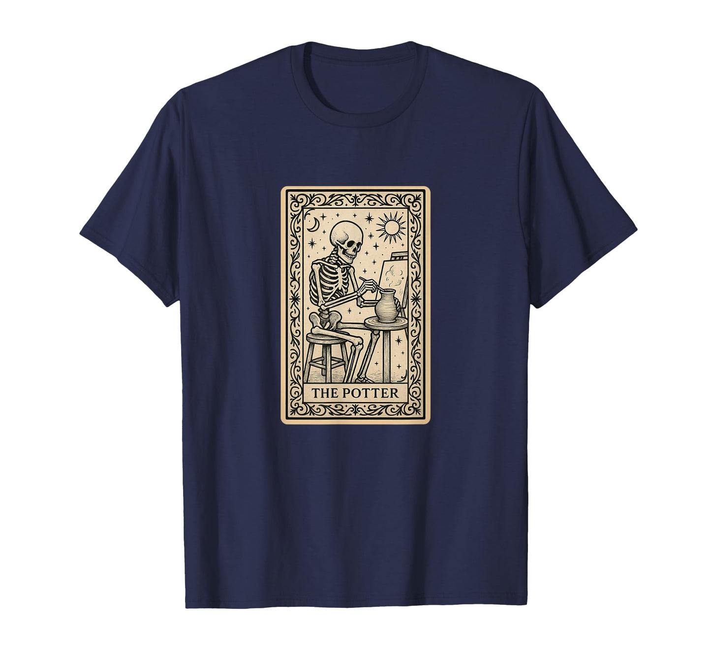 The Pottery Tarot Card Art Artist Potter Spooky Gothic T-Shirt