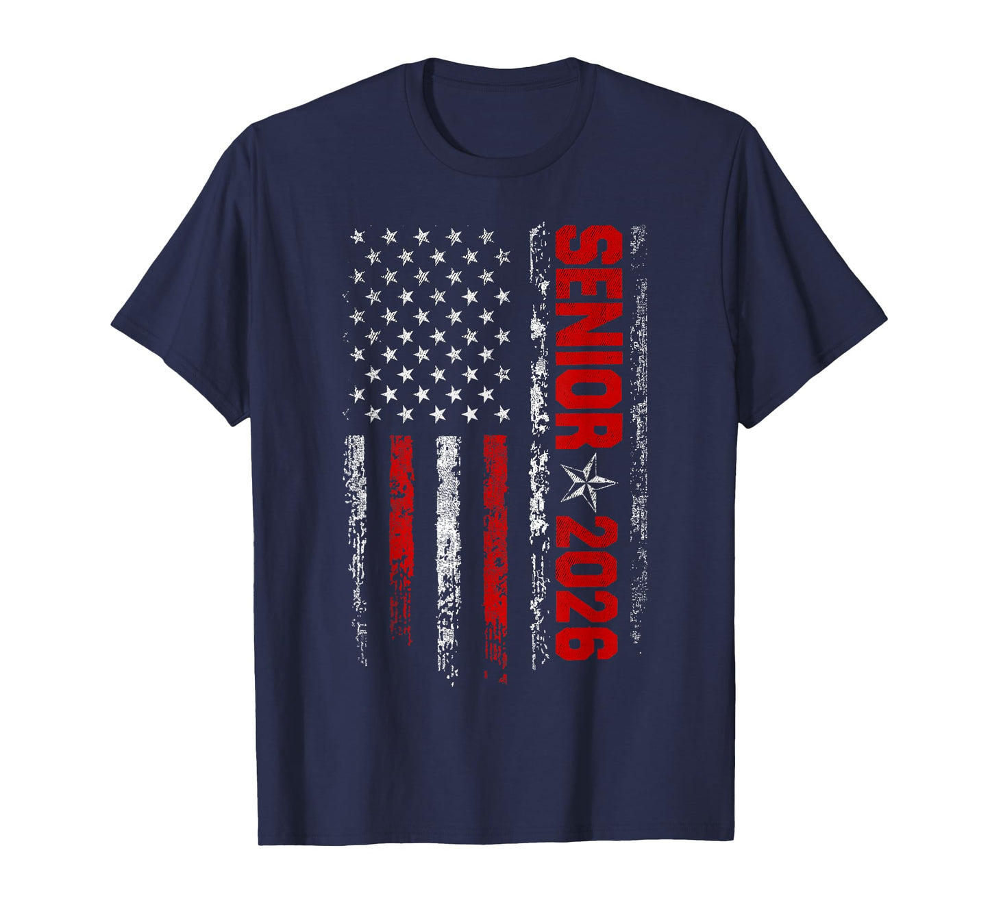 Senior Class of 2026 Back to High School American USA Flag T-Shirt