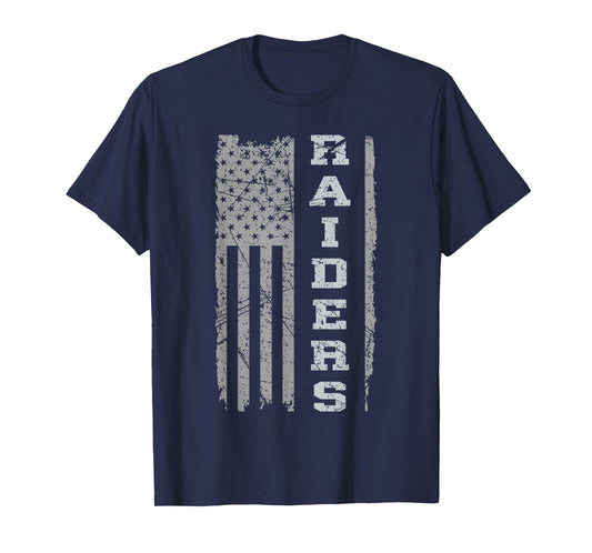 Raiders Name USA Flag Gift Men Women Boy Girl T-Shirt