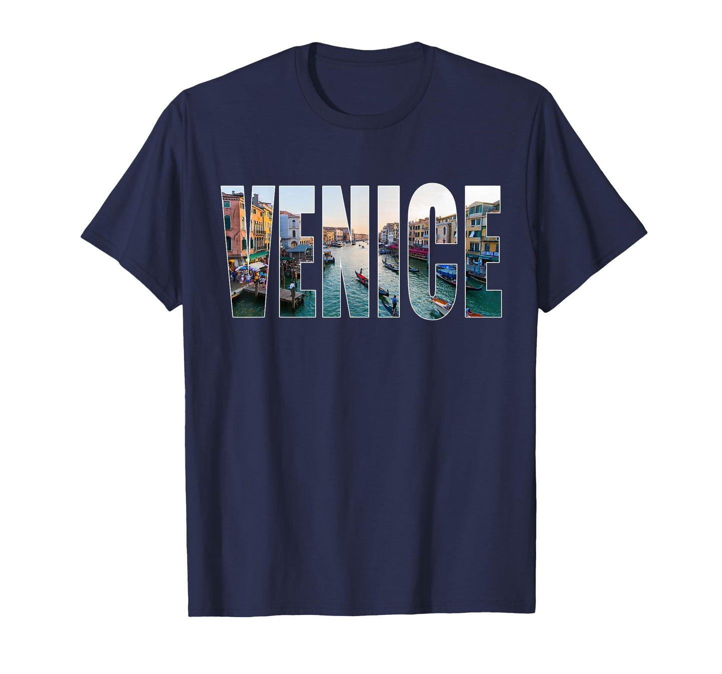 Venice Skyline Italy Urban Photography Font T-Shirt