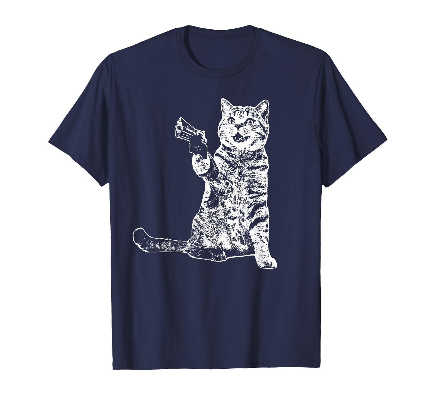Gun Kitty Funny Cat T-Shirt T-Shirt