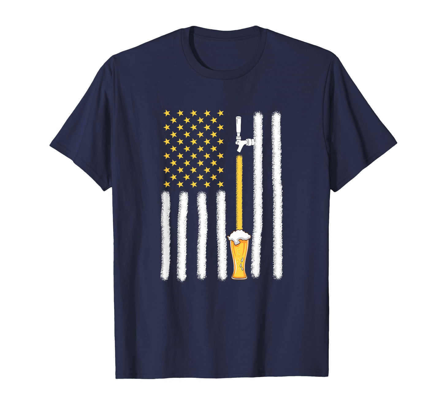 Craft Beer American Flag USA 4th July Brewery T-Shirt