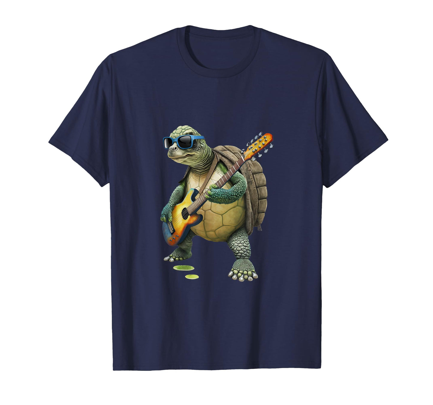 Turtle Playing Electric Guitar - Animal Turtle Lover Guitar T-Shirt