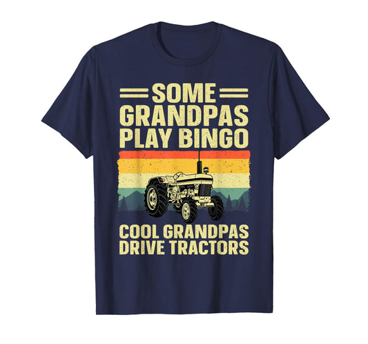 Cool Tractor Art For Grandpa Men Farming Farmer Farm Tractor T-Shirt