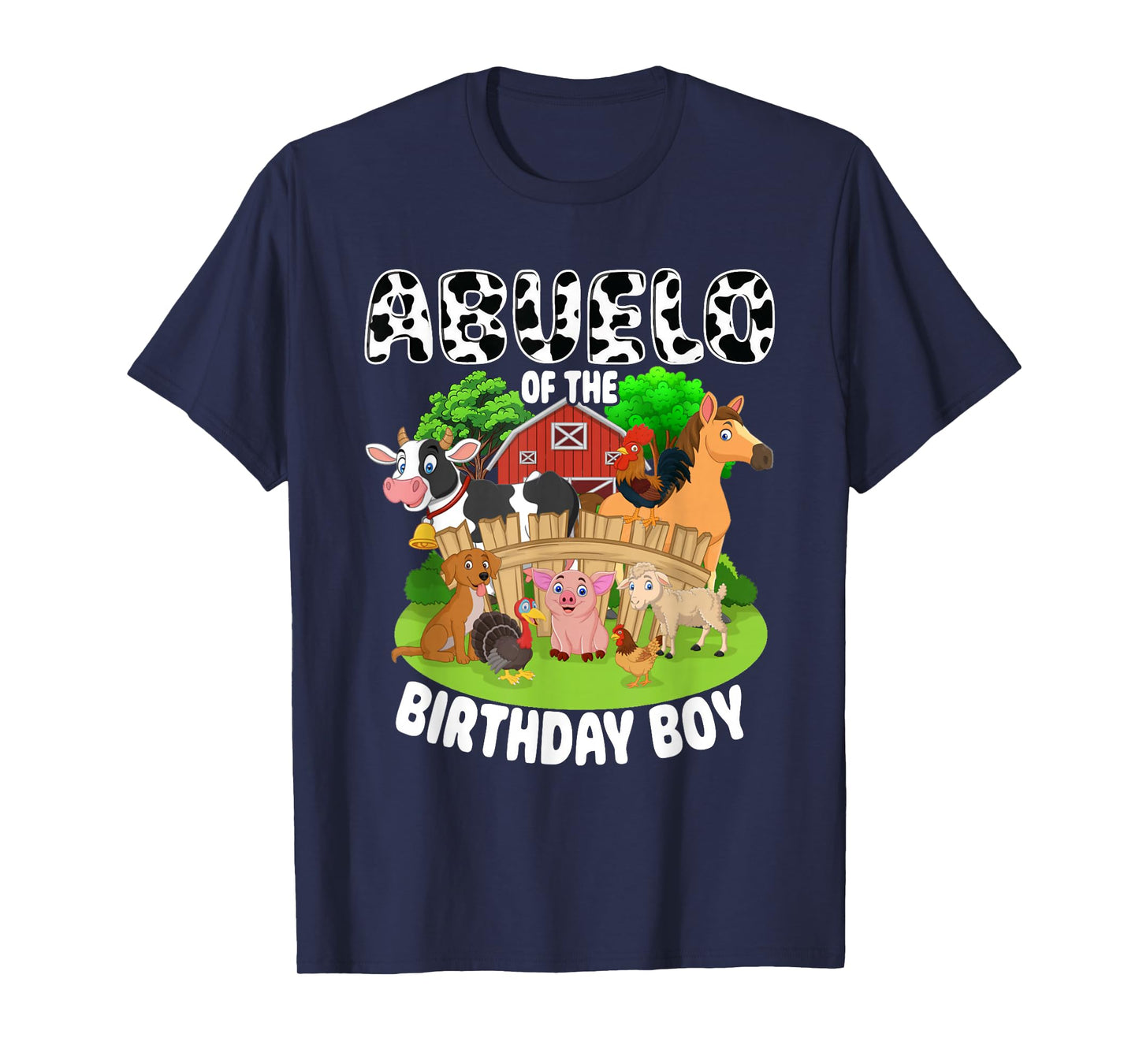 Abuelo of The Bday Boy Farm Animals Matching Farm Theme T-Shirt