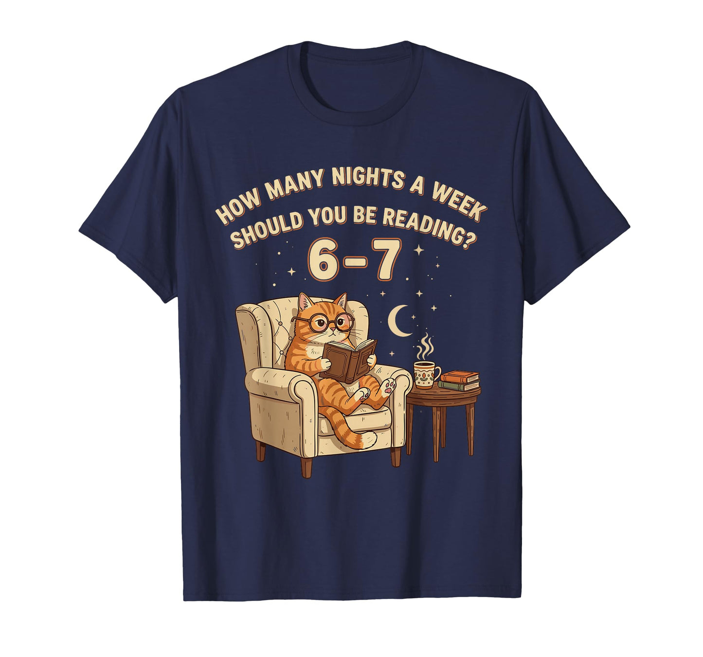 Funny Cat Reading 6-7 Meme English Teacher Book Lover Humor T-Shirt