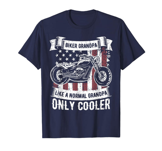 Biker Grandpa Ride Motorcycles Motorcycle Lovers Rider Gift T-Shirt