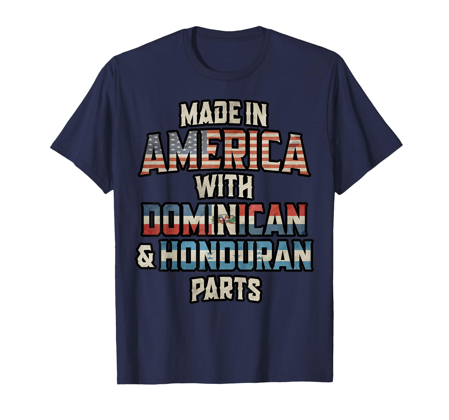 Dominican And Honduran Made In America Mix Heritage Vintage T-Shirt