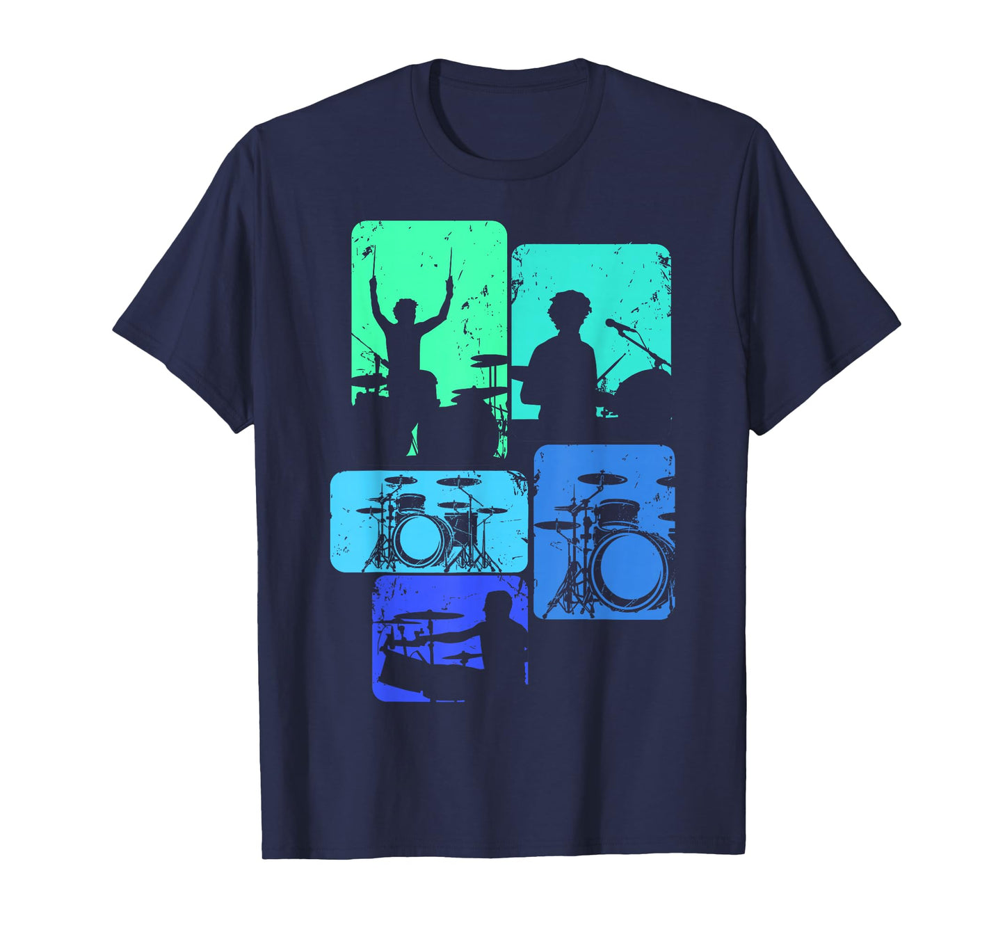 Drummer Drum Sticks Rock & Roll Kids Boys Men T-Shirt