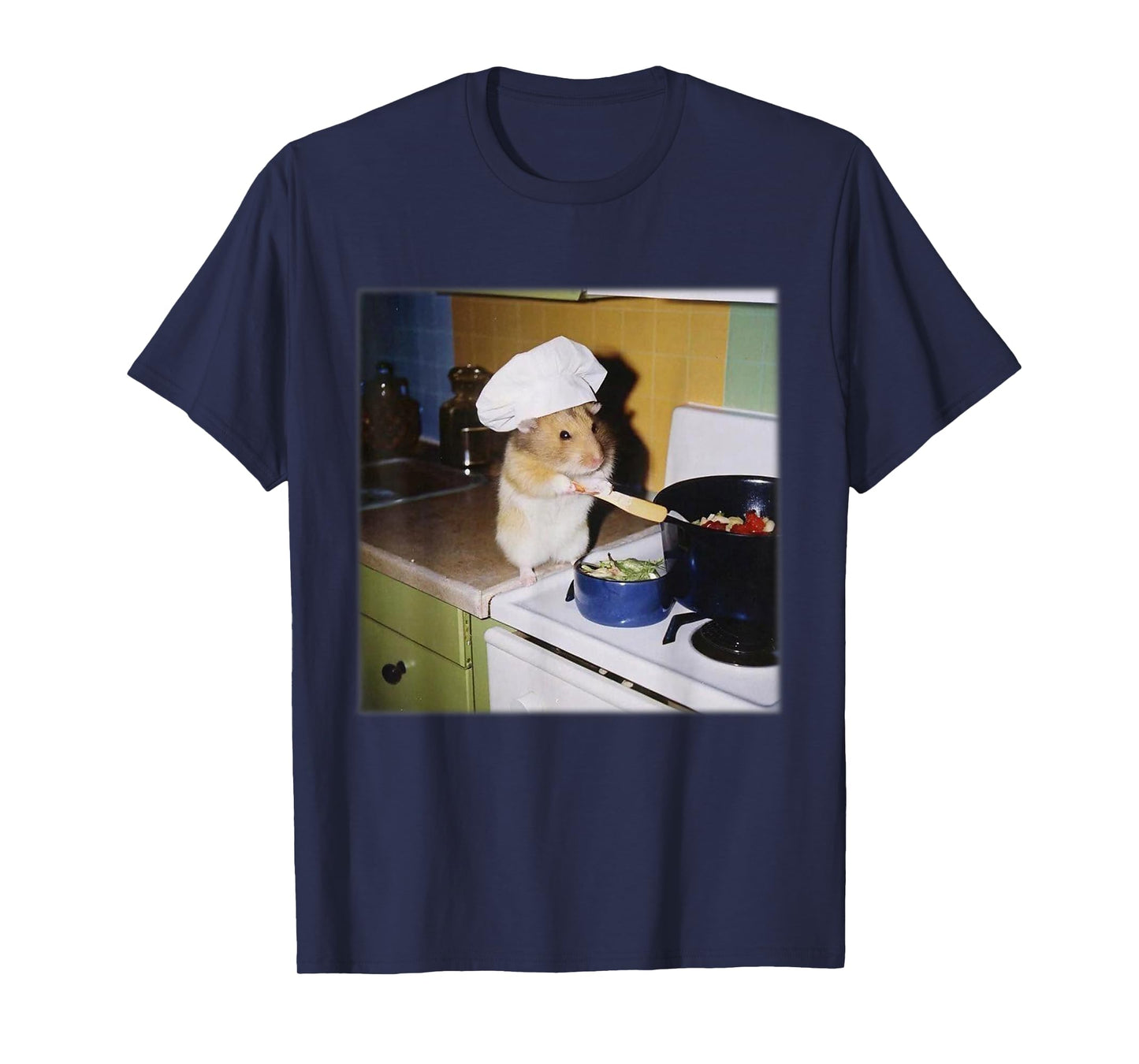 Funny Chef Hamster Cooking Cute Rat Animal Meme T-Shirt