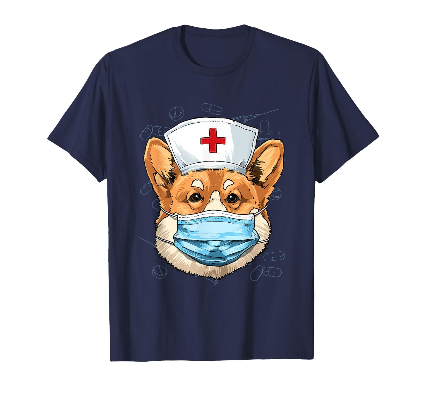 Corgi Dog Nurse RN Nursing School Graduation T-Shirt