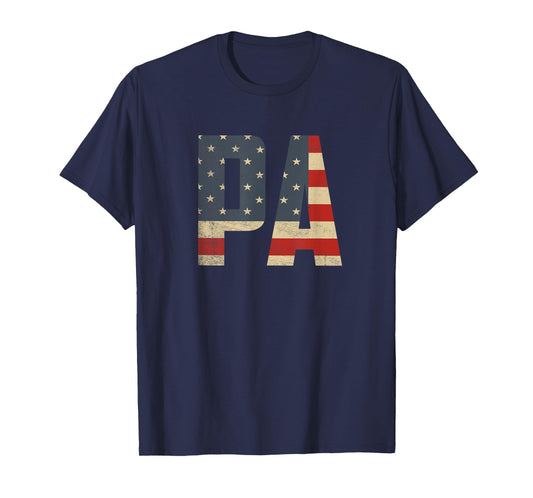 Pa Bold Patriotic American Flag Father’s Day Pa T-Shirt