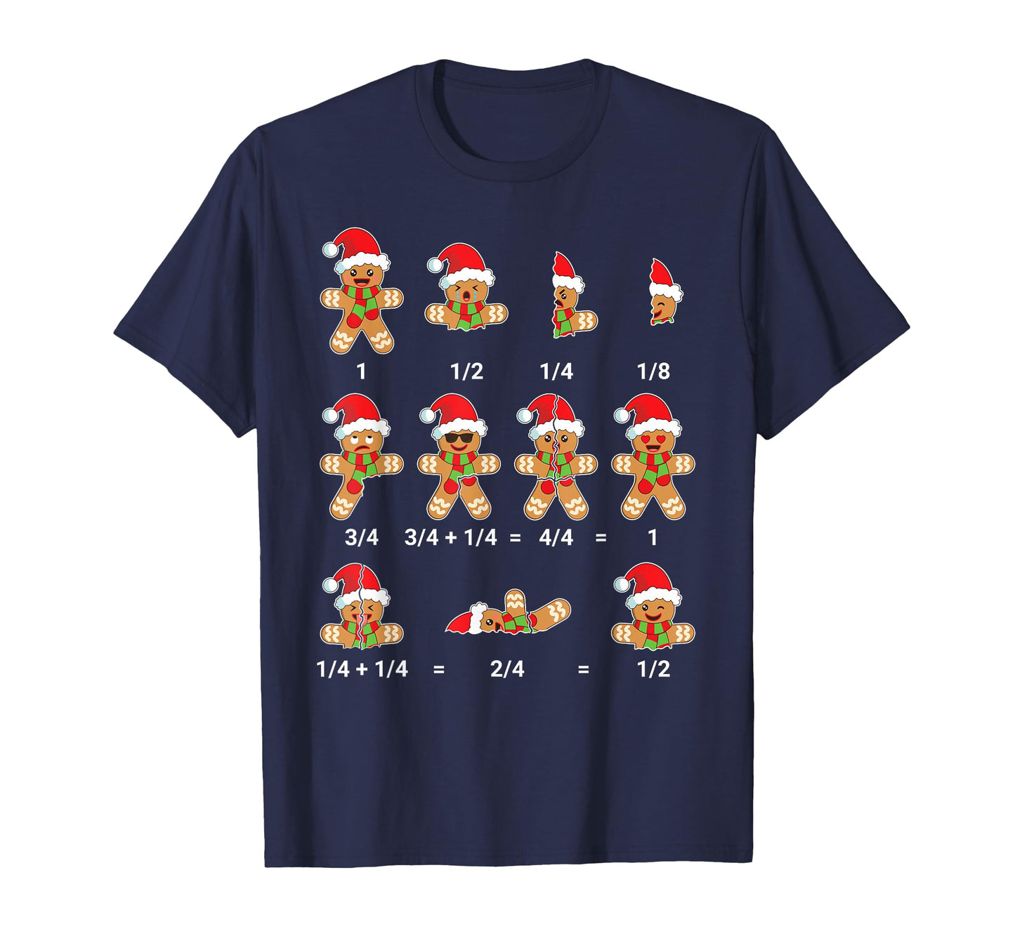 Christmas Math Shirt Men Women Kids Gingerbread Cookie T-Shirt