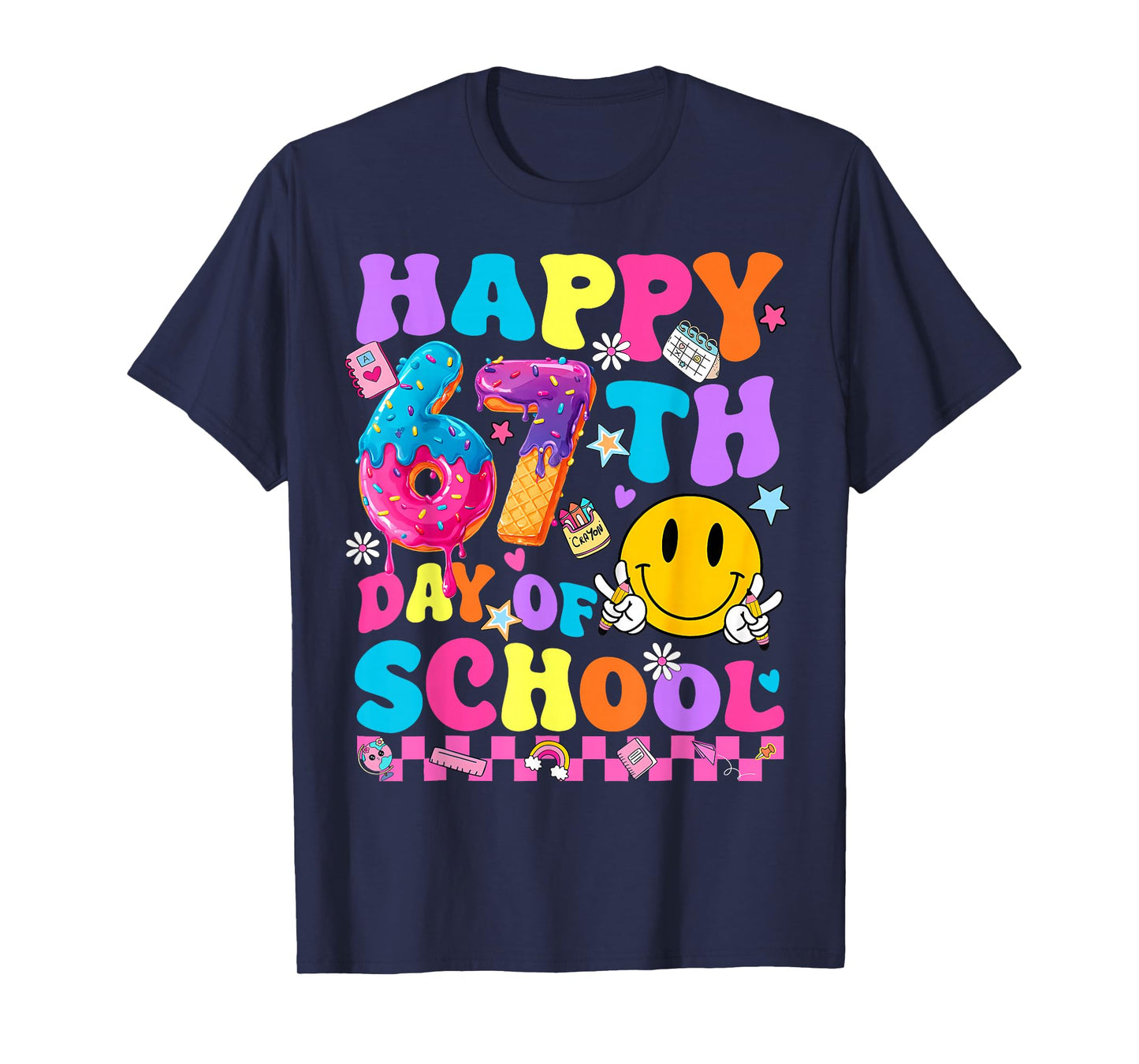 Happy 67 Days of School 67th Day Smarter Six Seven Meme T-Shirt