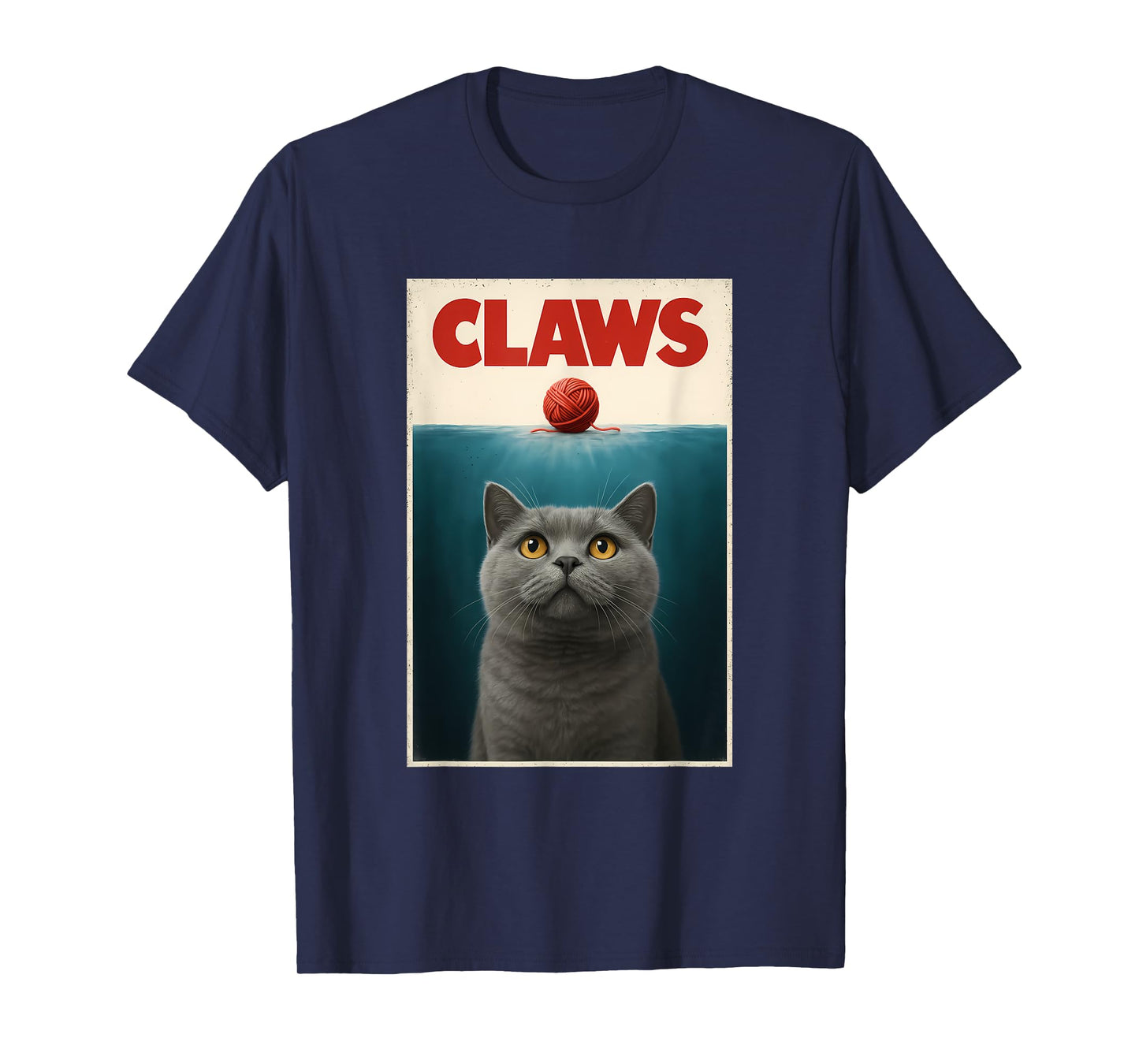 Funny British Shorthair Cat CLAWS Yarn Ball Top Kitten Men Women Kids T-Shirt