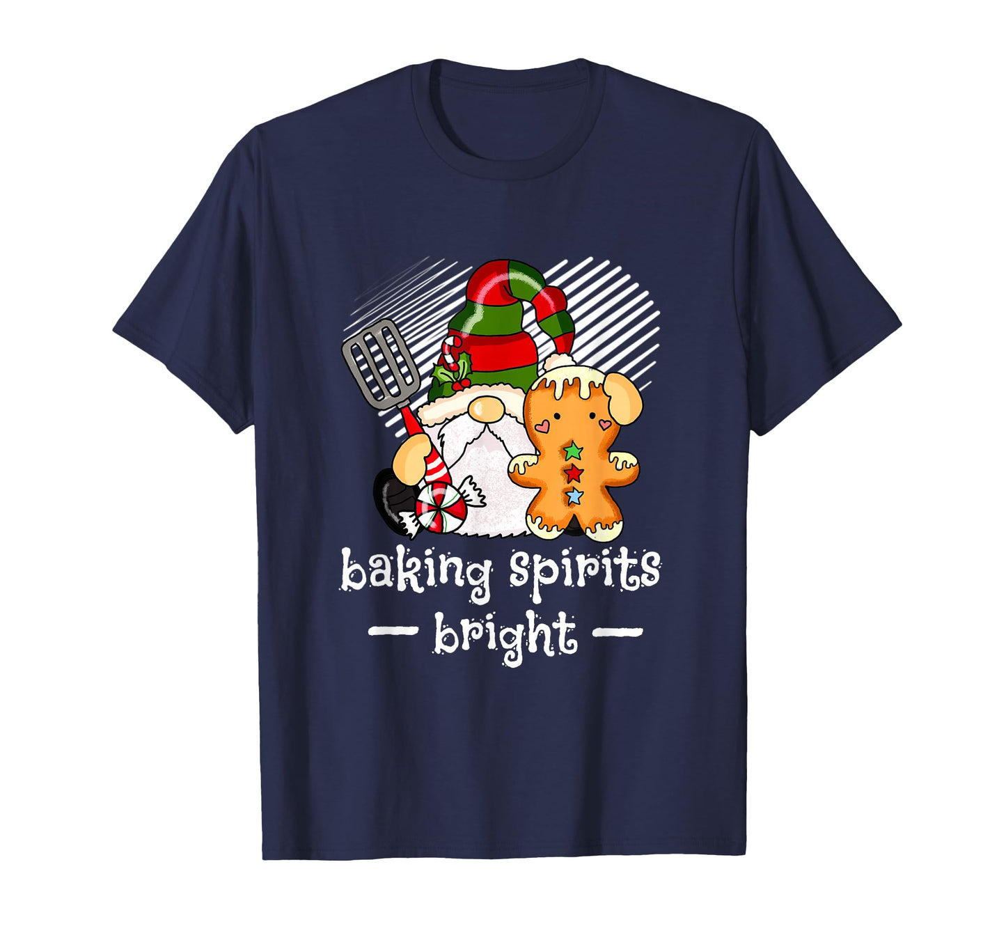 Christmas Gnome Baking Spirits Bright T-Shirt