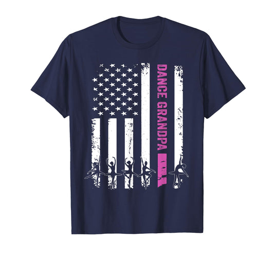 Vintage Dance Grandpa Flag USA Love Dancer/Dancing T-Shirt
