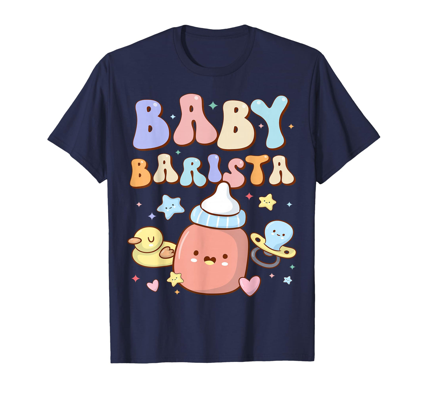 Baby Barista Mother Baby Nurse NICU Nurse Milk Bottle Funny T-Shirt