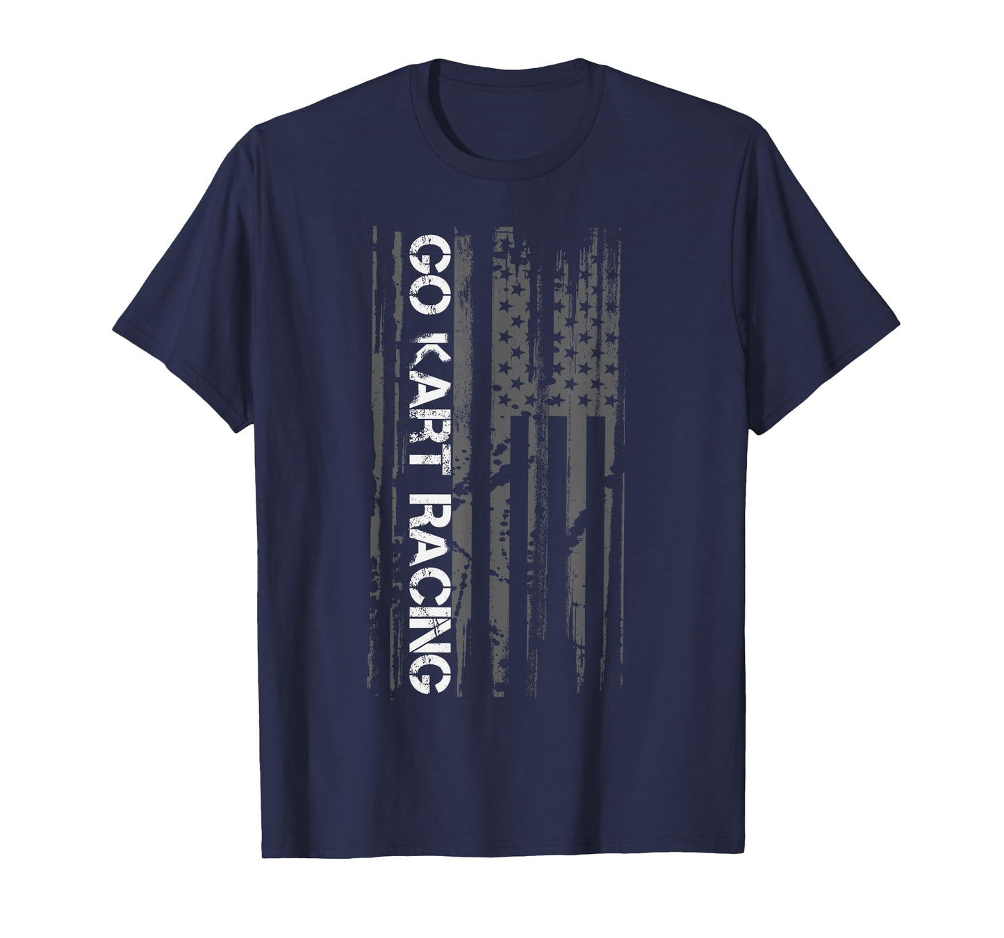 Go Cart Racer American Flag Patriotic Go Kart Racing T-Shirt