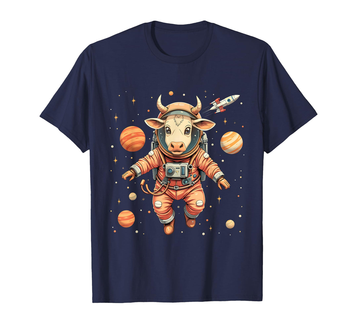 Cow In Space Astronaut Shirt Women Men Kids Funny Cow Animal T-Shirt