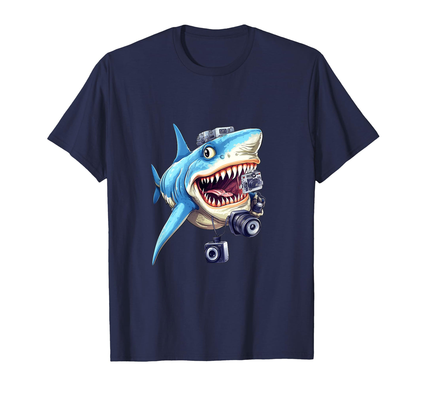 Shark Photographer Camera Photograph Photography Shark Lover T-Shirt