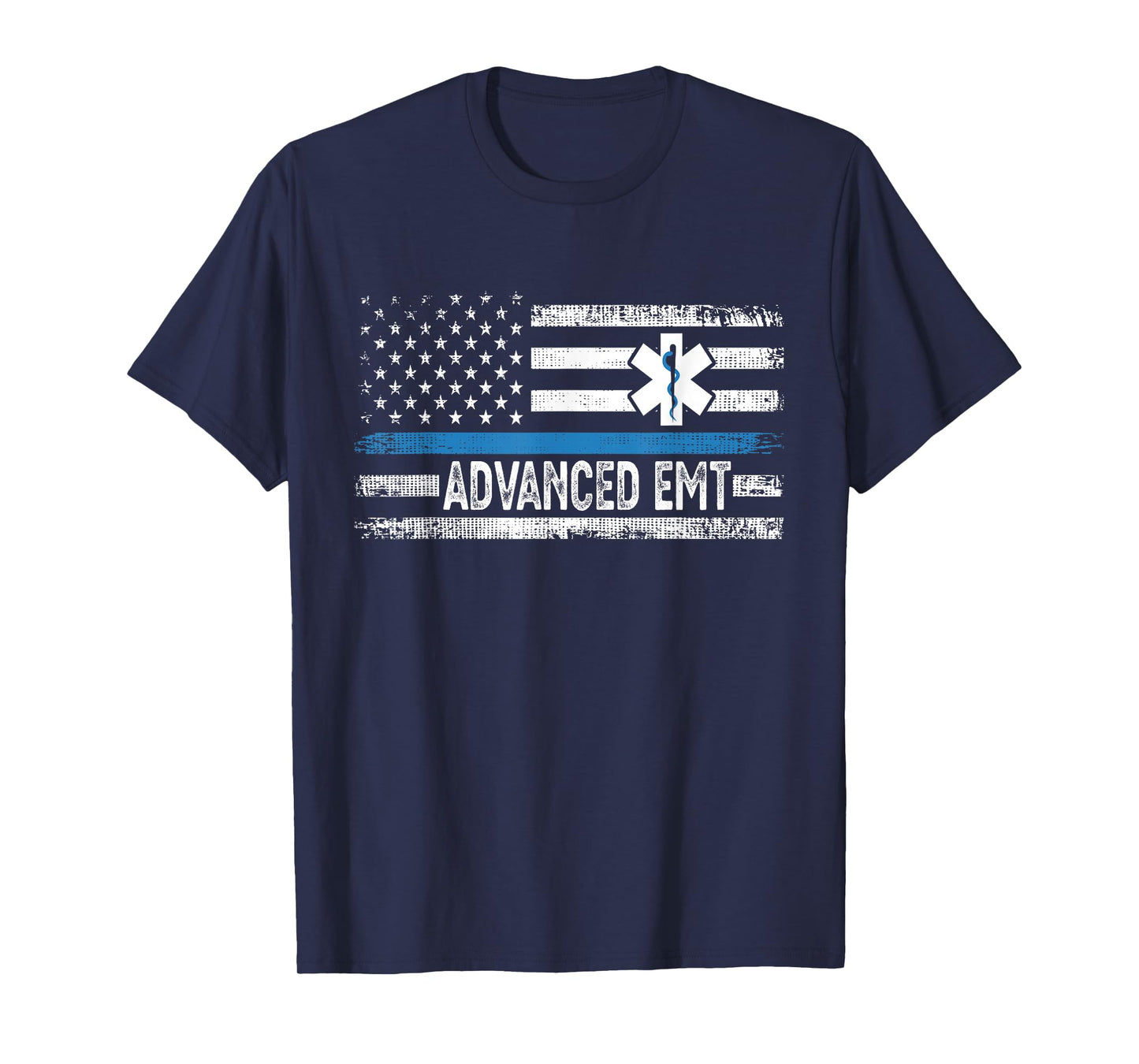 American Flag USA Advanced EMT AEMT Medical Technician T-Shirt