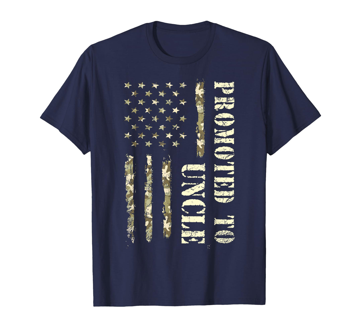 Promoted To Uncle, First Time Uncle American Flag Patriotic T-Shirt
