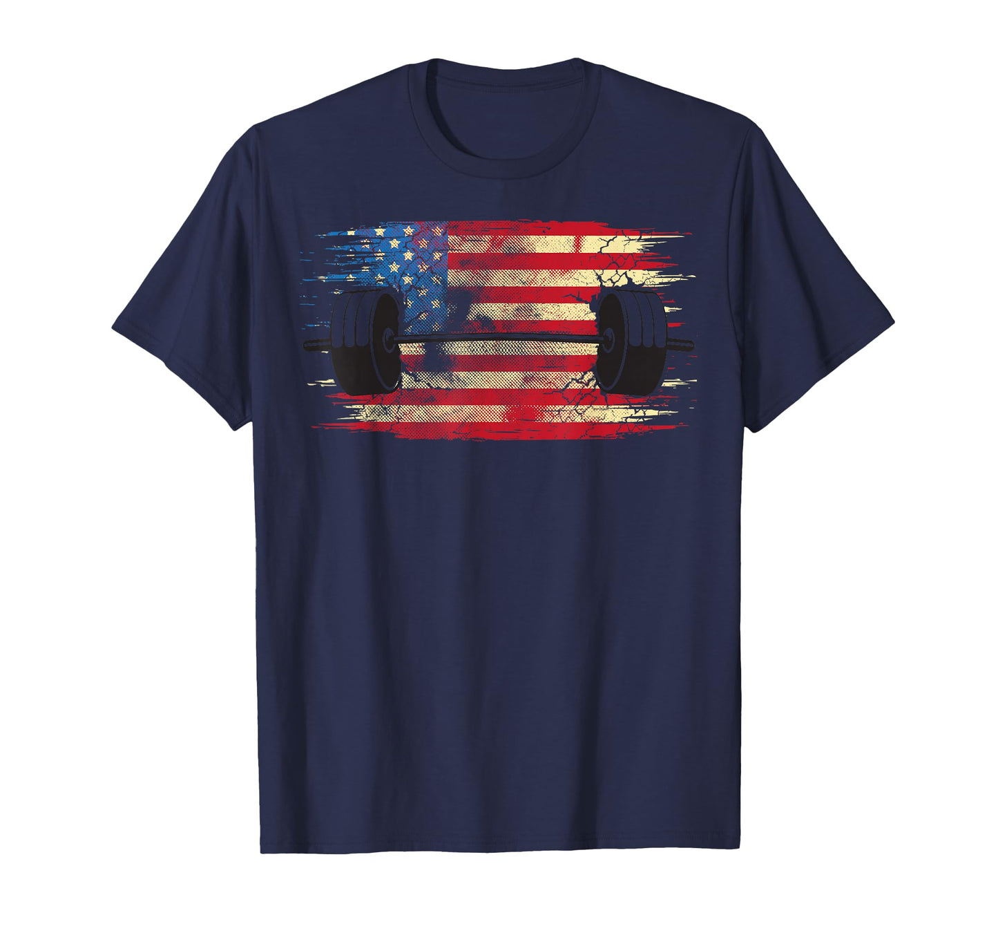 American Flag Gym and Fitness T-Shirt | Weight Lifting Gift T-Shirt
