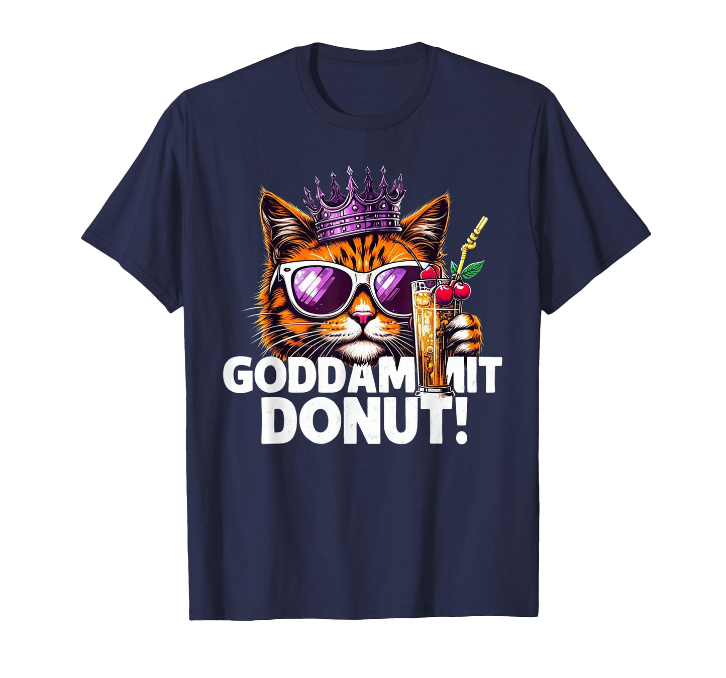Donut Princess Cat Meme Tee – Kawaii Funny Cartoon Style T-Shirt