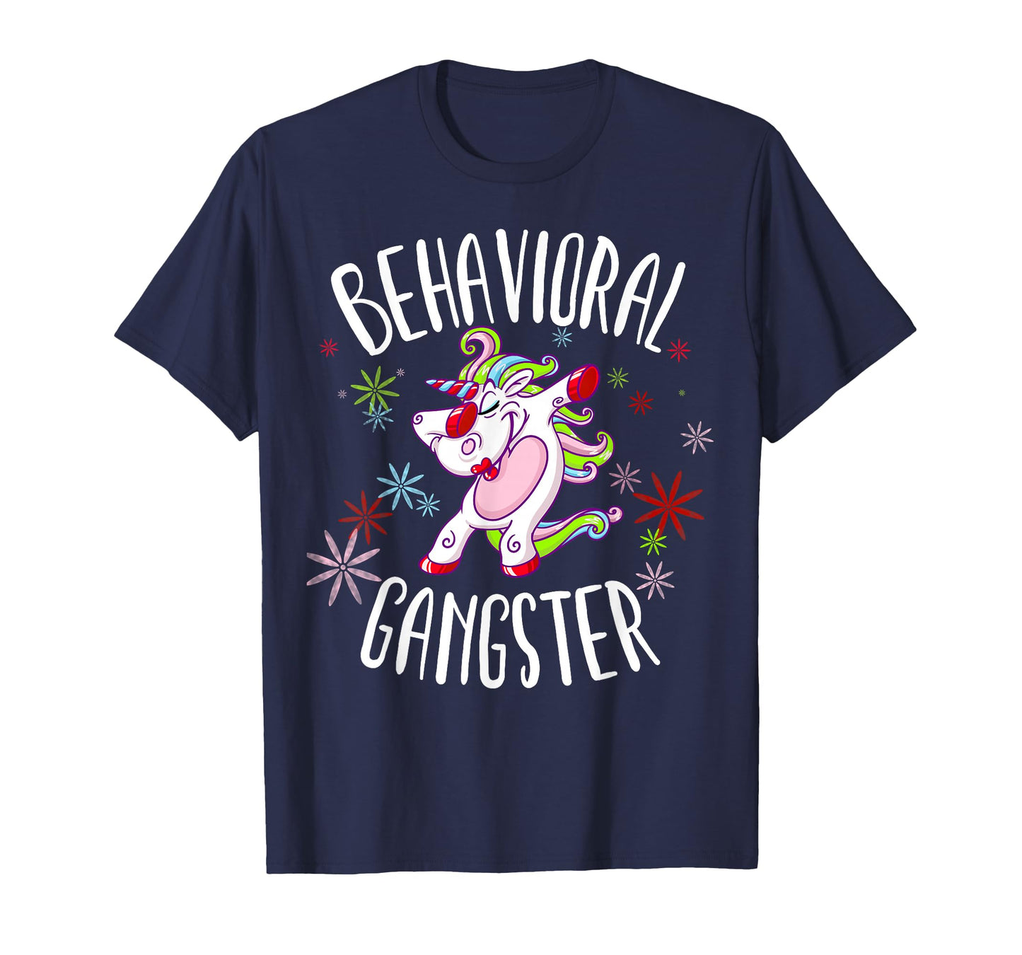 Behavioral Therapist Polka Dots Unicorn Gift for ABA Therapy T-Shirt