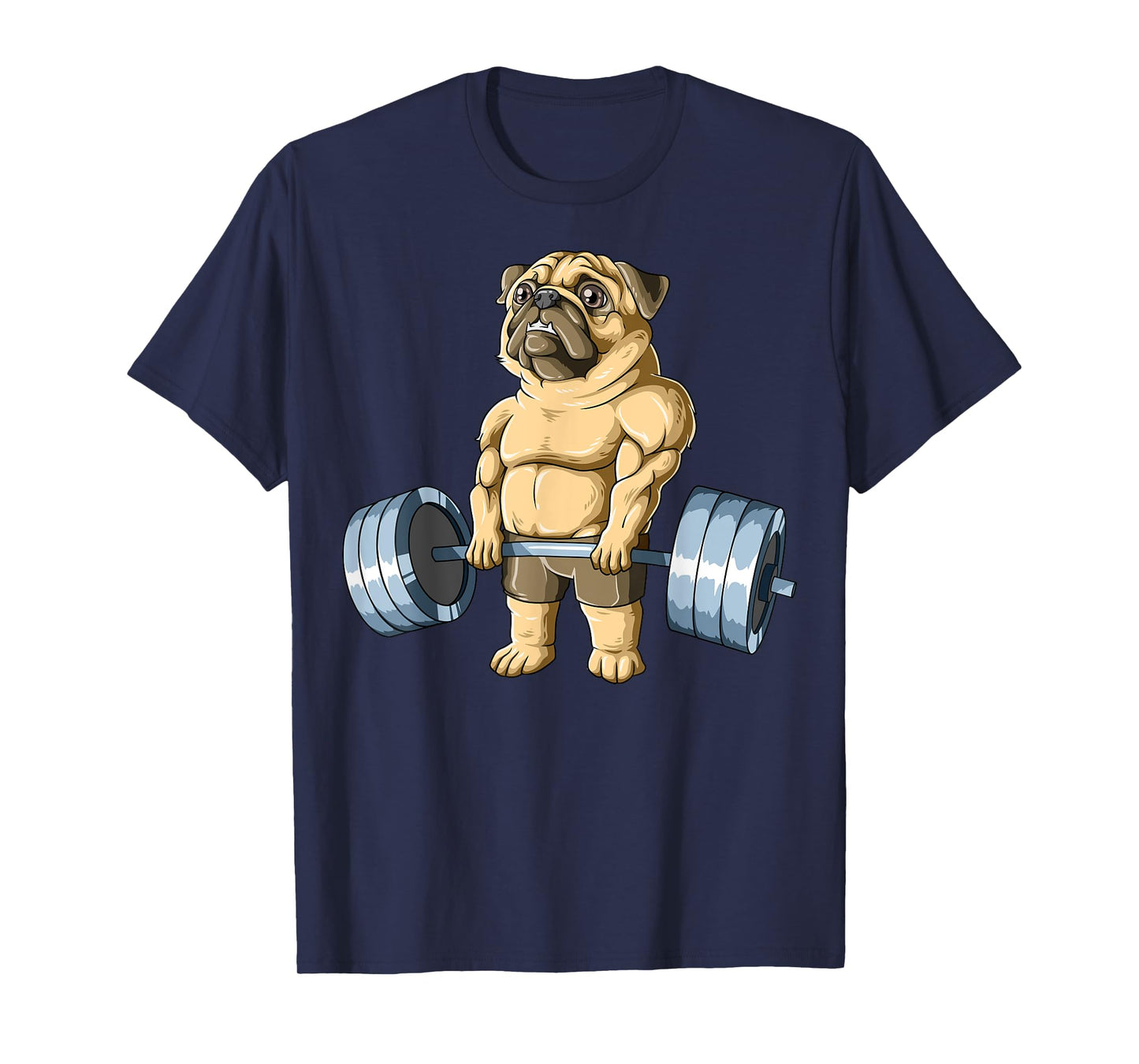 Weightlifting Pug Deadlifting Pug Powerlifting Workout Gym T-Shirt