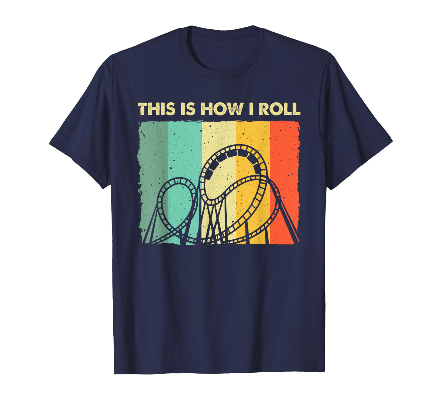 Cool Roller Coaster For Men Women Amusement Theme Park Retro T-Shirt