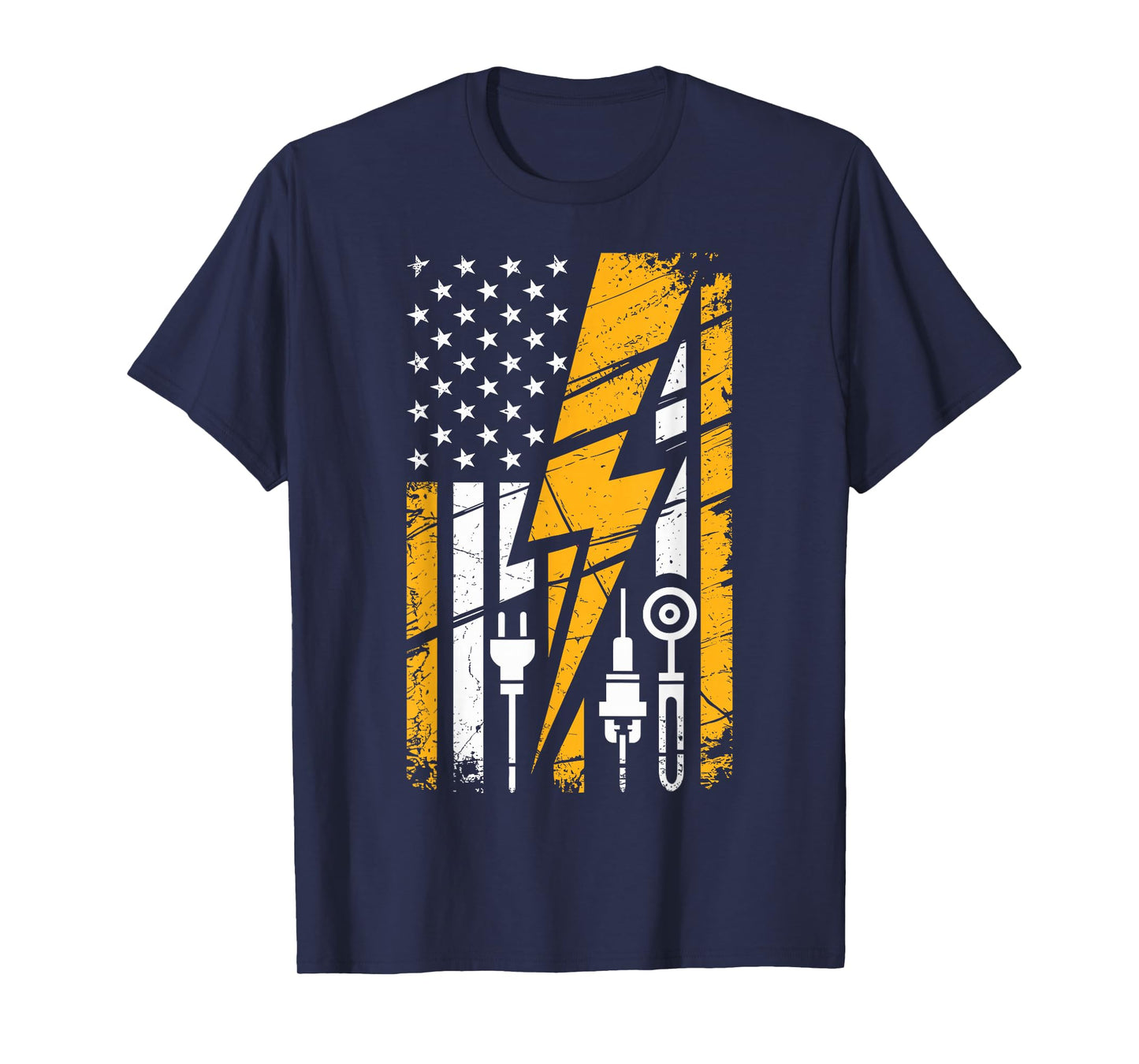 Electrician US Flag Tools for Electricians Vintage T-Shirt