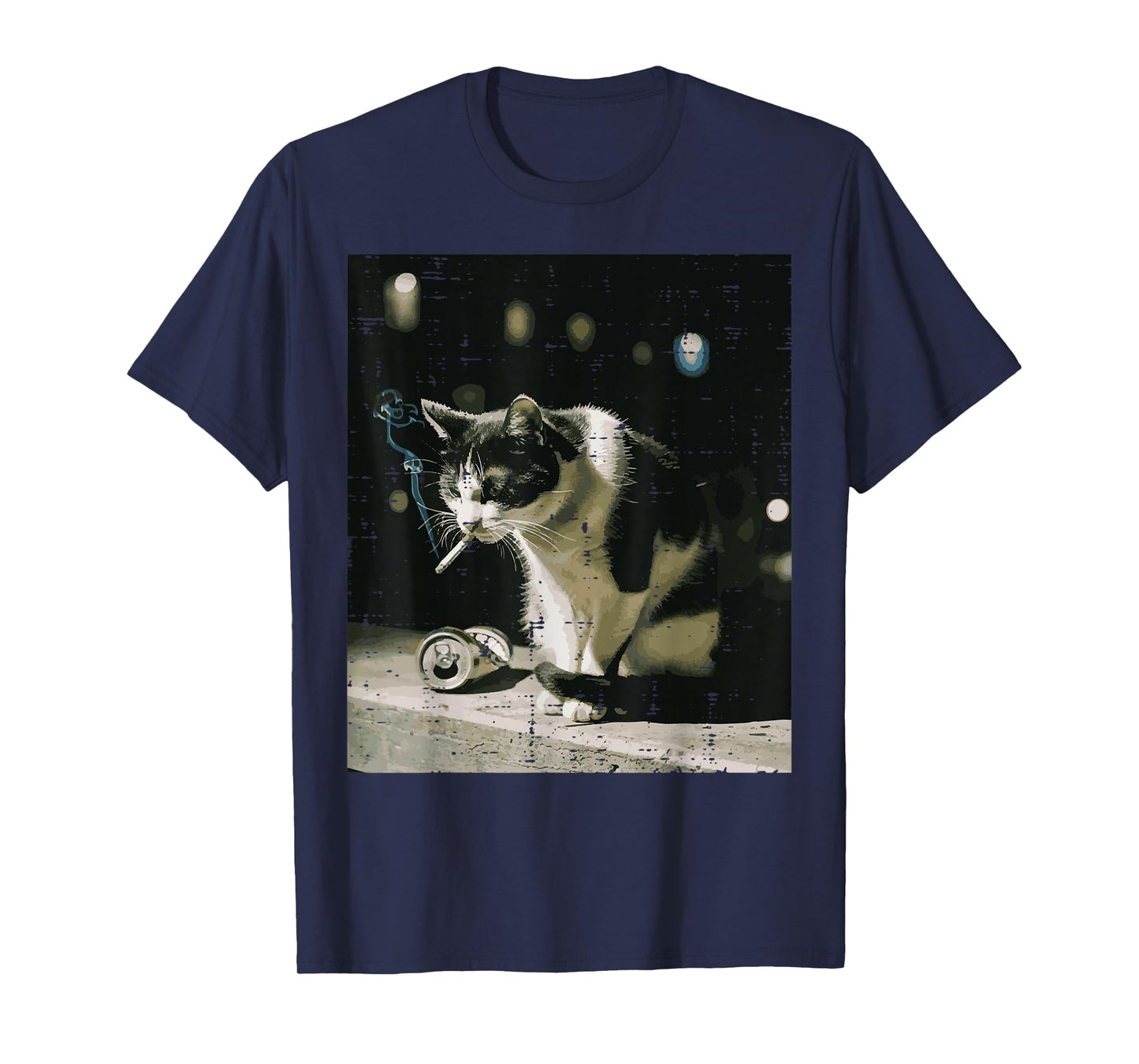 Tough Cat Attitude Cool Meme Feline Animal Lover Men Women T-Shirt