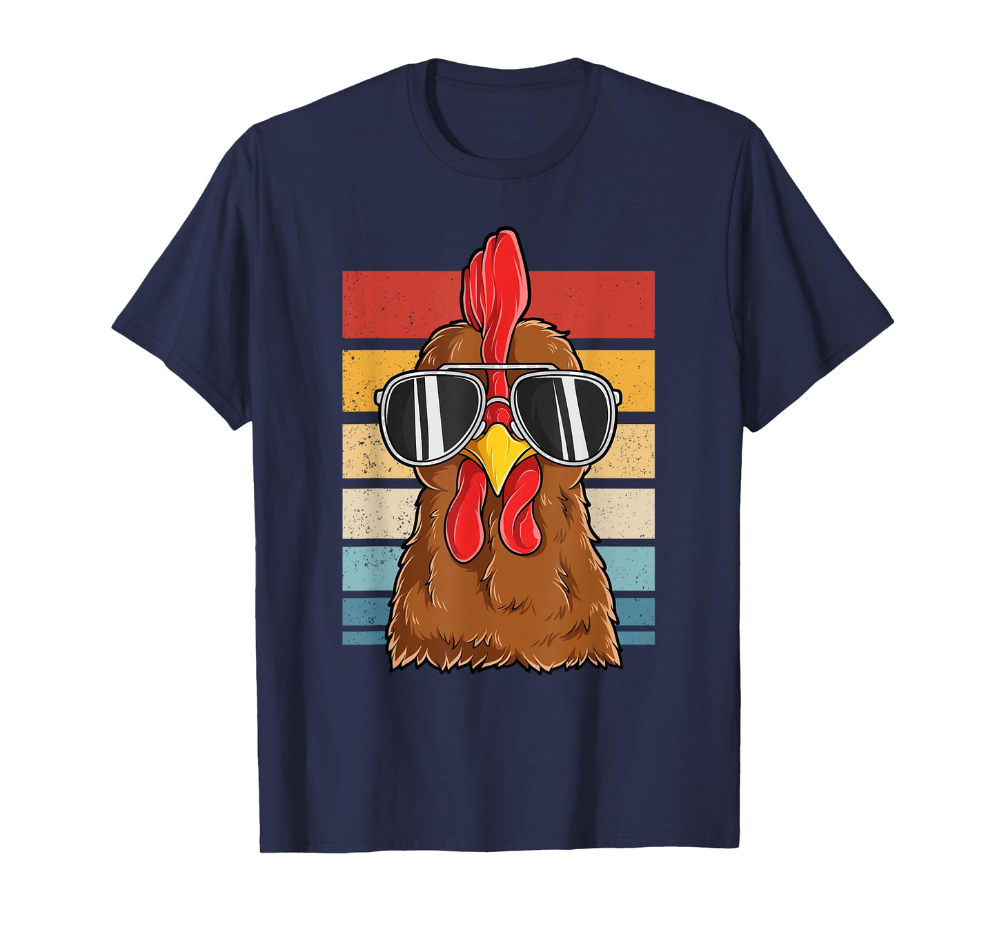 Cool Rooster Chicken Wearing Sunglasses Vintage Chicken Hen T-Shirt