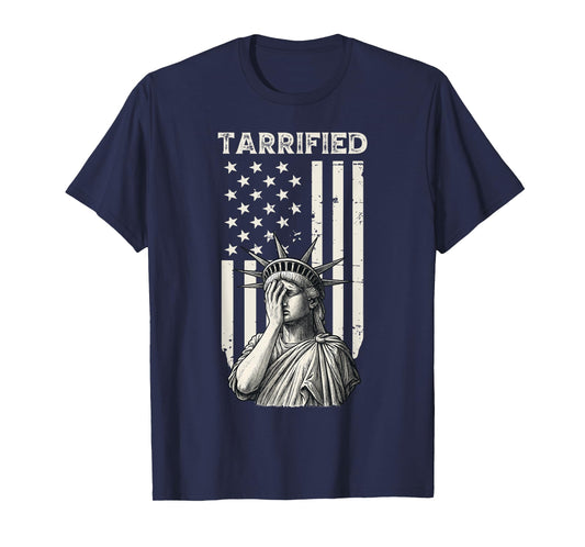Tarrified Funny Statue Of Liberty Funny 4th Of July USA Flag T-Shirt