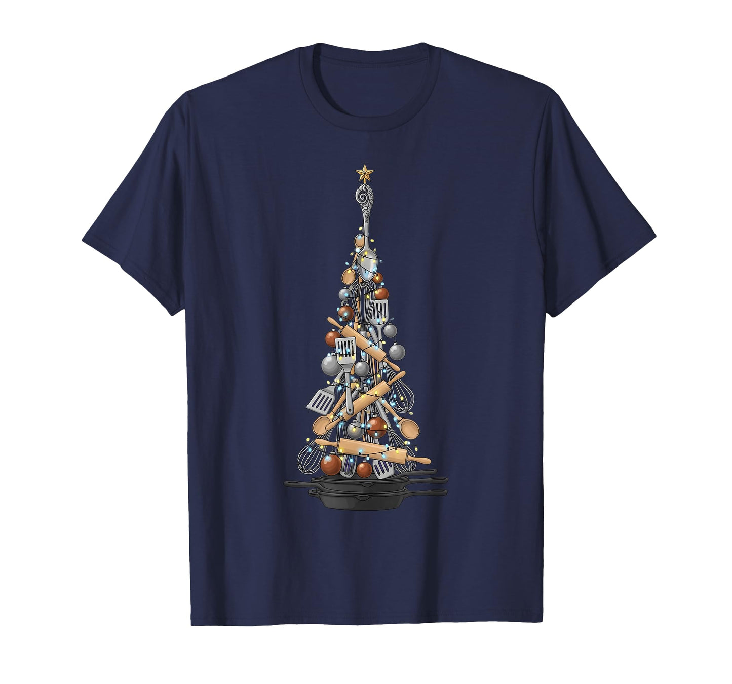 Chef Christmas Tree Xmas Cook Baking Funny Cooking Baker T-Shirt