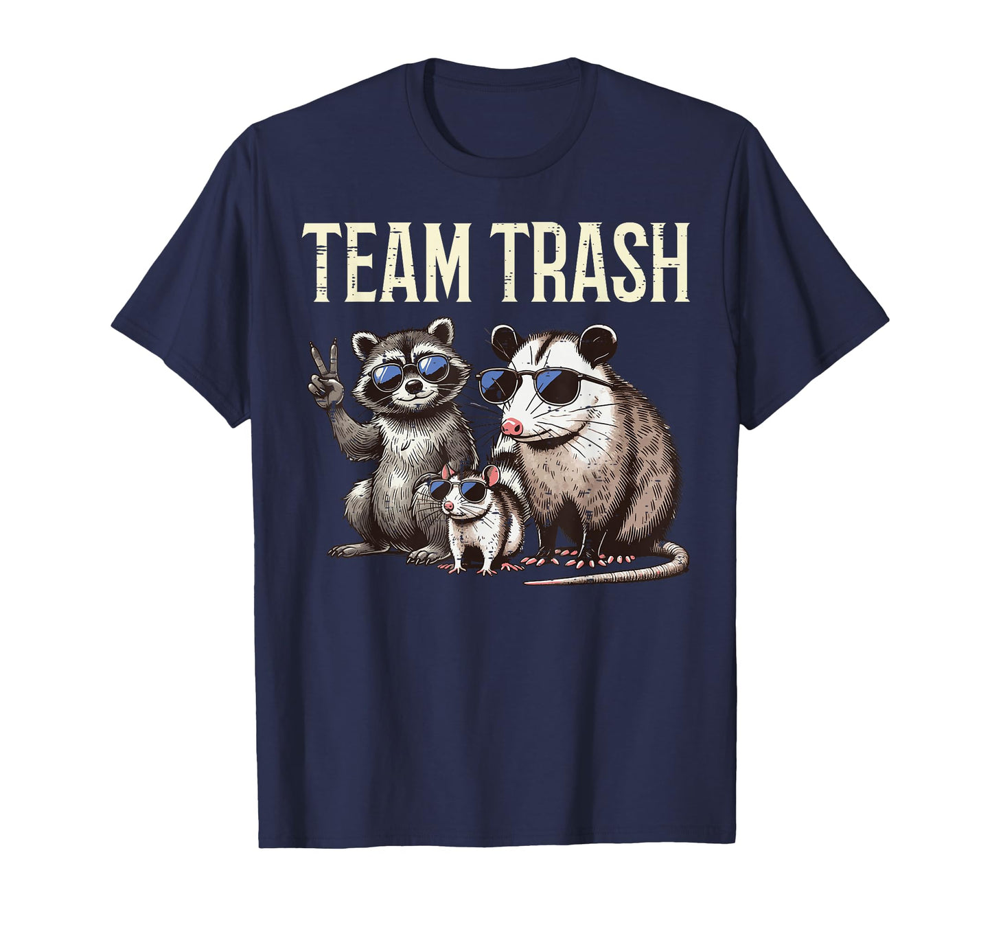 Team Trash Raccoon Opossum Skunk Funny Possum Men Women Kids T-Shirt