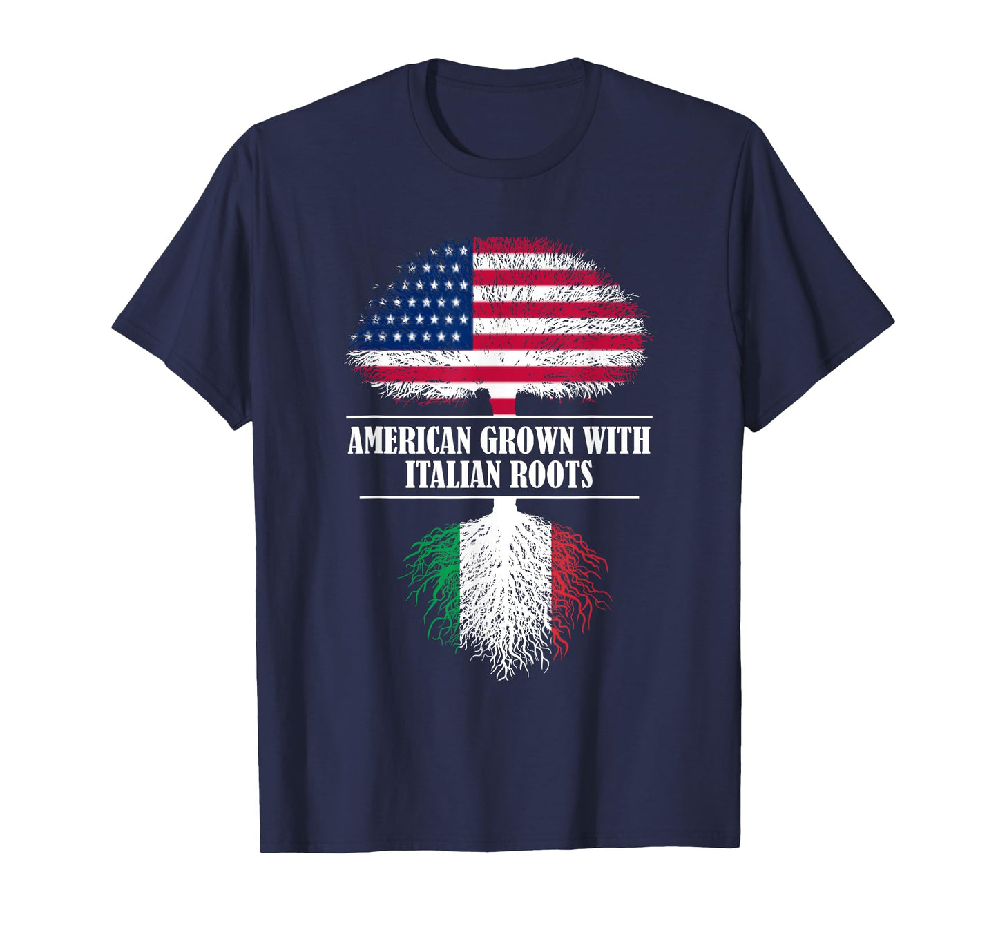 American grown with italian roots Italy flag country T-Shirt