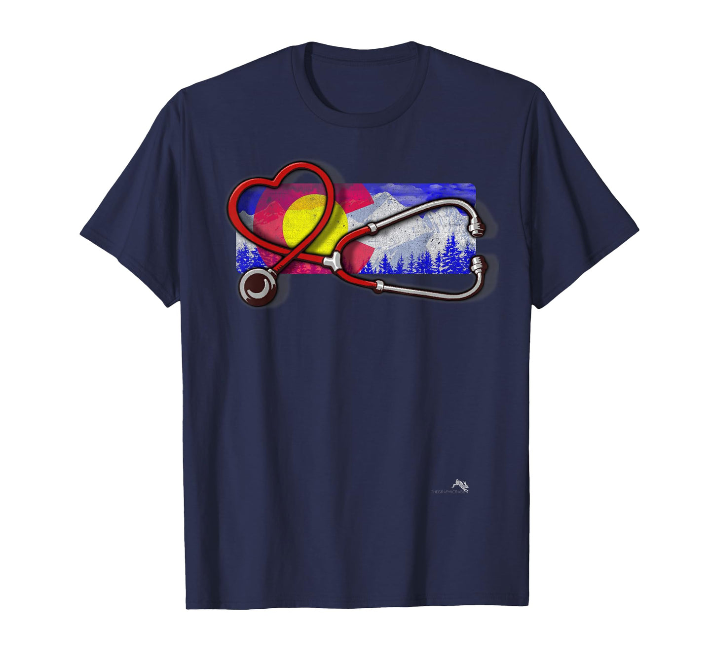Colorado Nurse T-shirt - Heart & Stethoscope T-Shirt