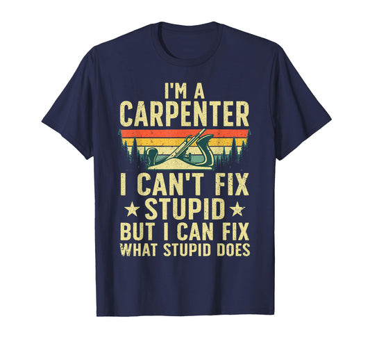 Cool Carpenter Art For Men Women Carpentry Tool Woodworker T-Shirt