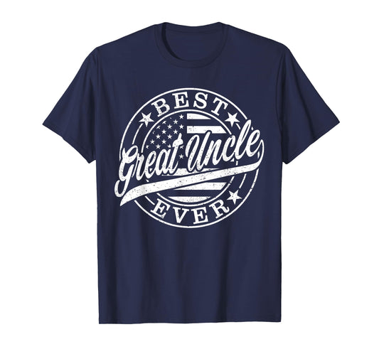 Best Great Uncle Ever Father's Day American US Flag T-Shirt